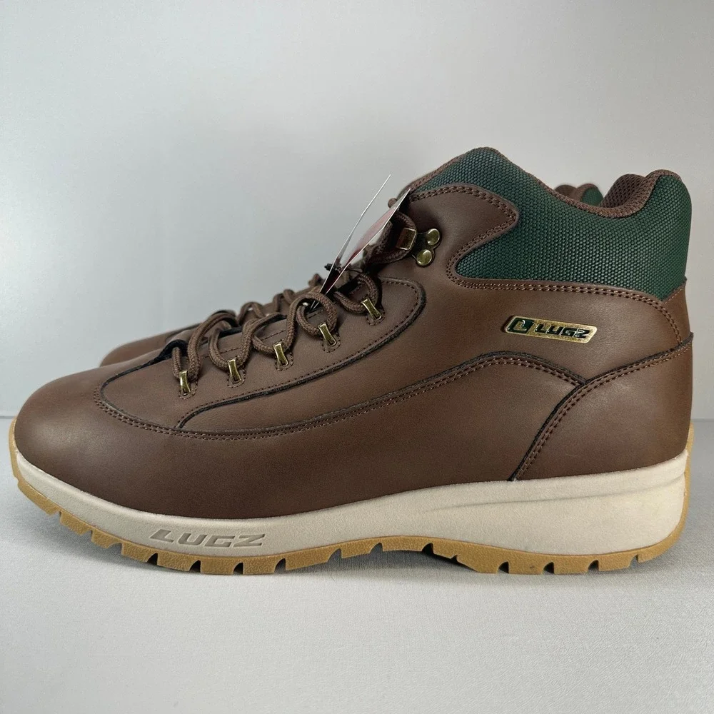 Lugz Rapid Boots Mens 13 Brown Green Synthetic Leather Rugged NEW MRAPIV-7264